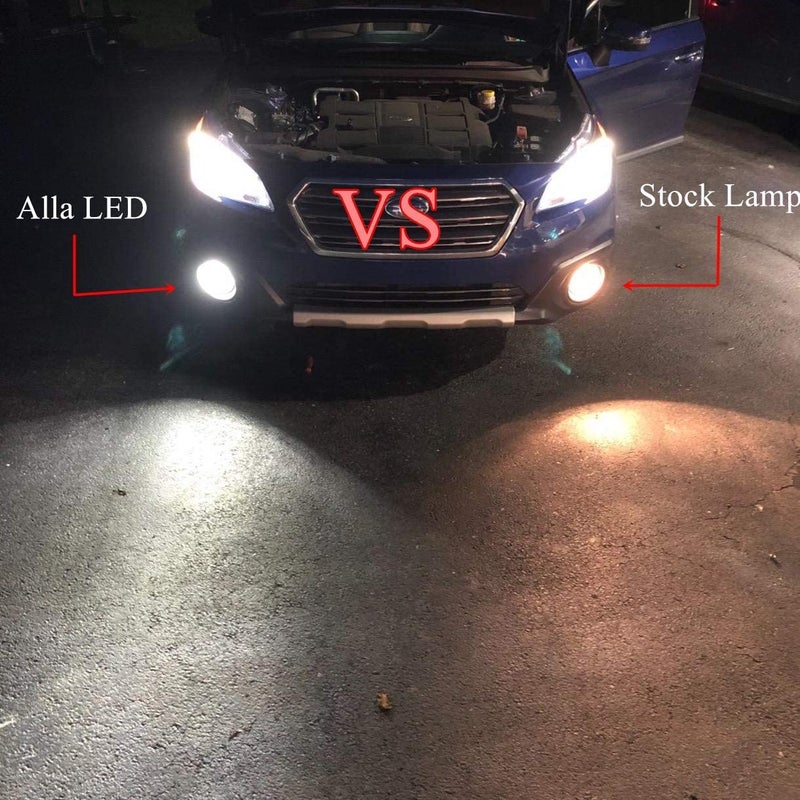 Alla Lighting 2800lm H8 H11 LED Fog Lights Bulbs, 6500K Xenon White H16 Replacement Xtreme Super Bright COB-72 SMD Cars Trucks - Image 2